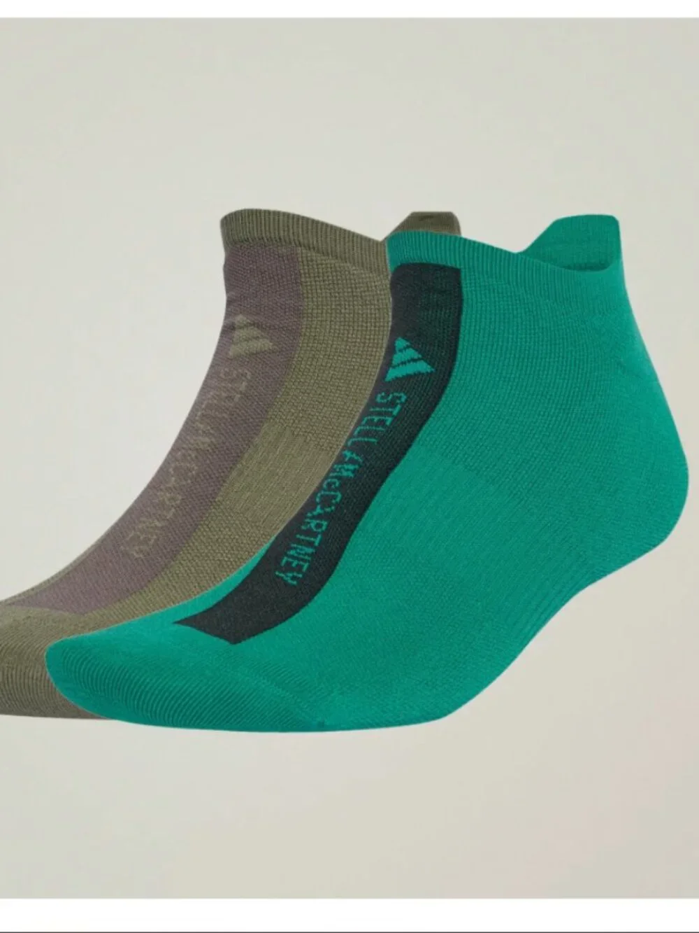 Adidas by Stella McCartney Low Socks 2 Pack Pair JY1727 Women's Size M Medium